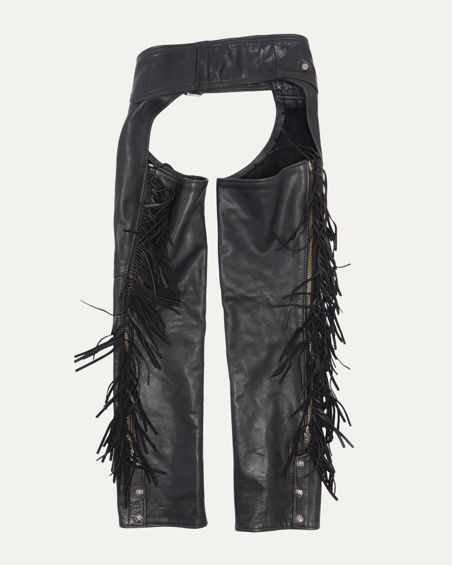 Roller Belt Leather Fringe Chaps