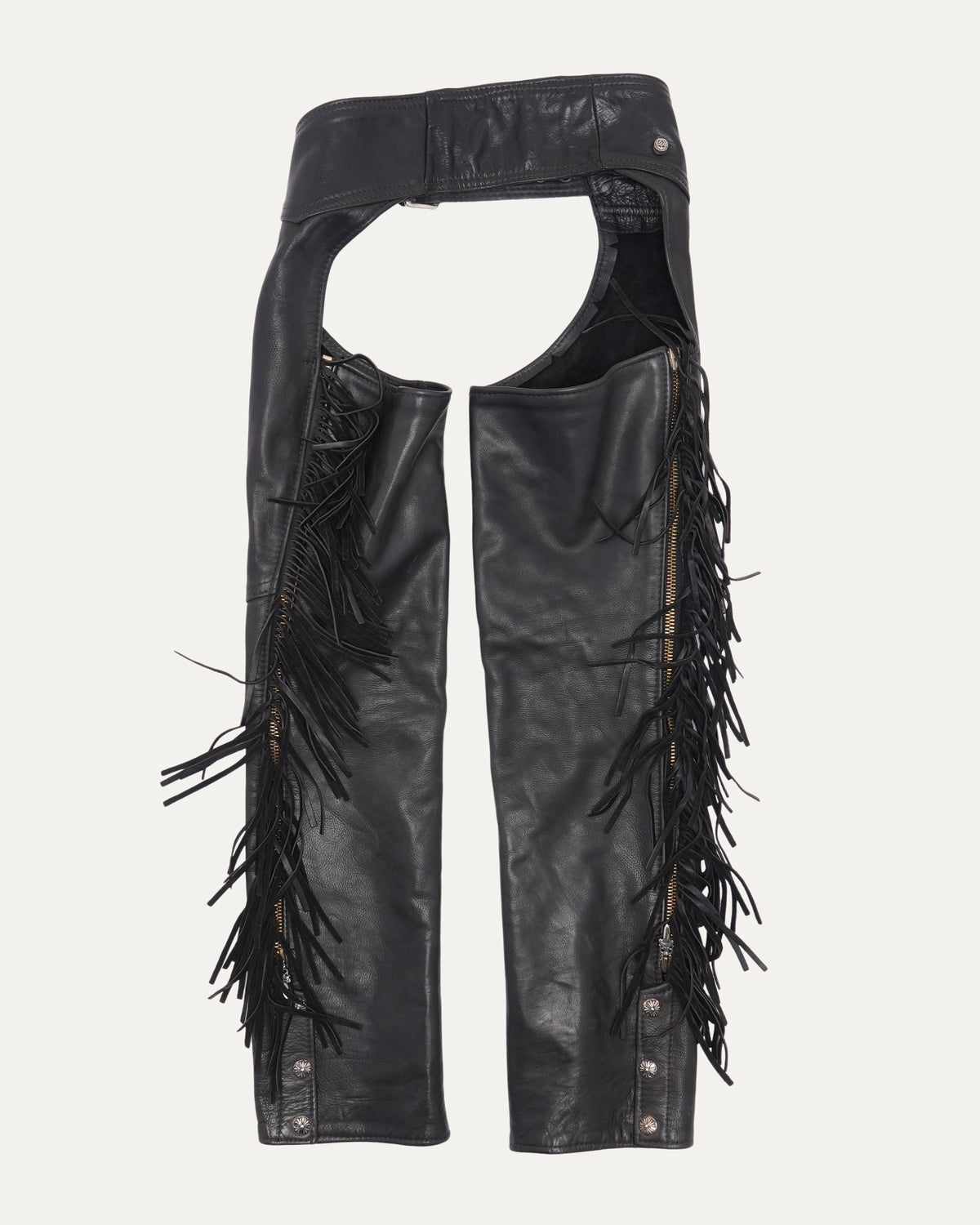 Roller Belt Leather Fringe Chaps