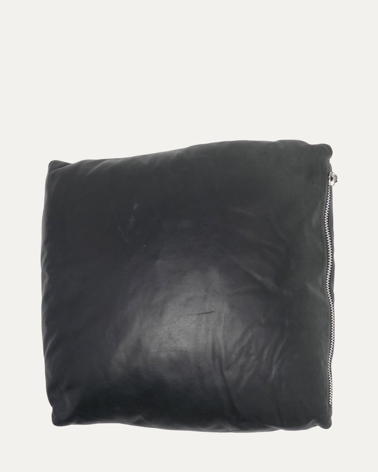Cross Patch Leather Pillow
