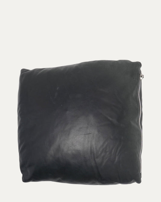 Cross Patch Leather Pillow