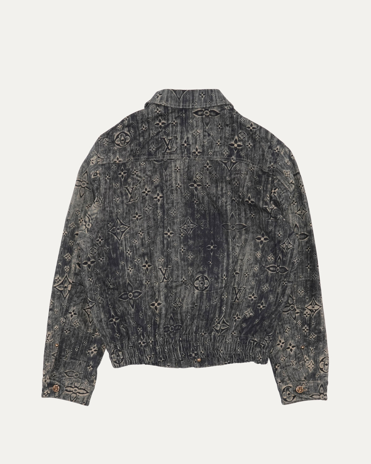 Watercolor Monogram Denim Bomber Jacket