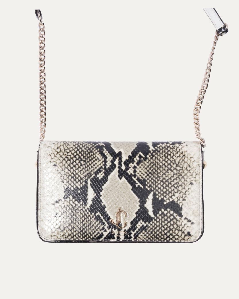 Snakeskin Printed Wallet On Chain