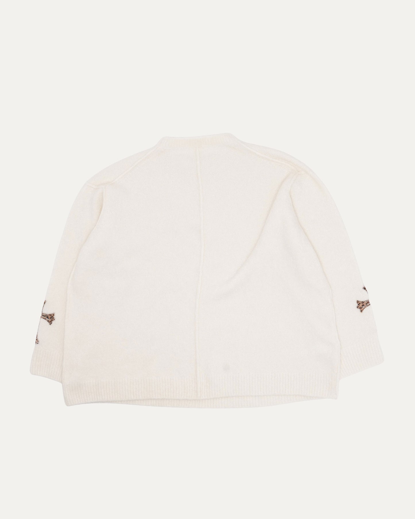 Silk Cashmere Blend Cross Patch Sweater