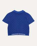 Jacquard Monogram Polo Top