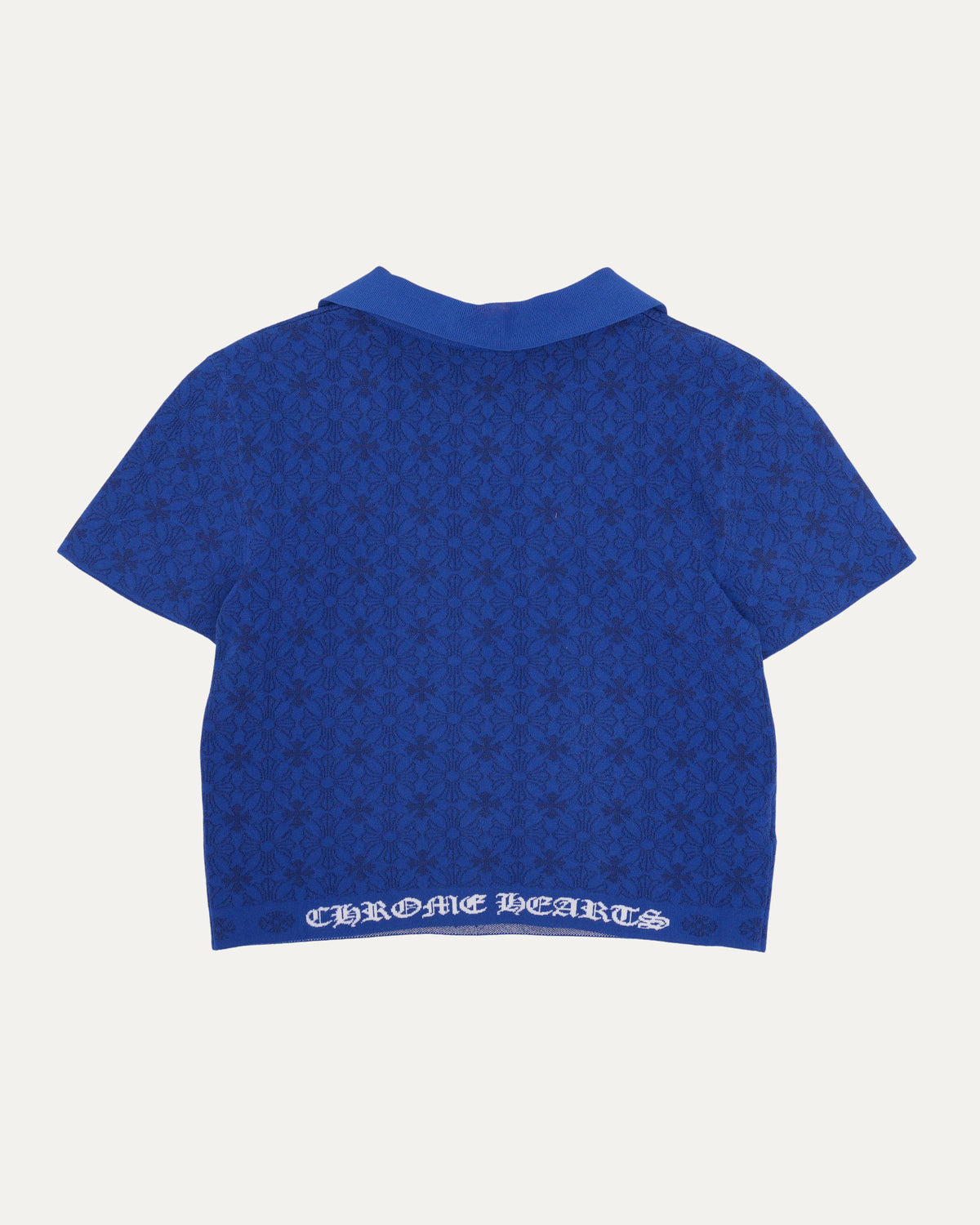 Jacquard Monogram Polo Top