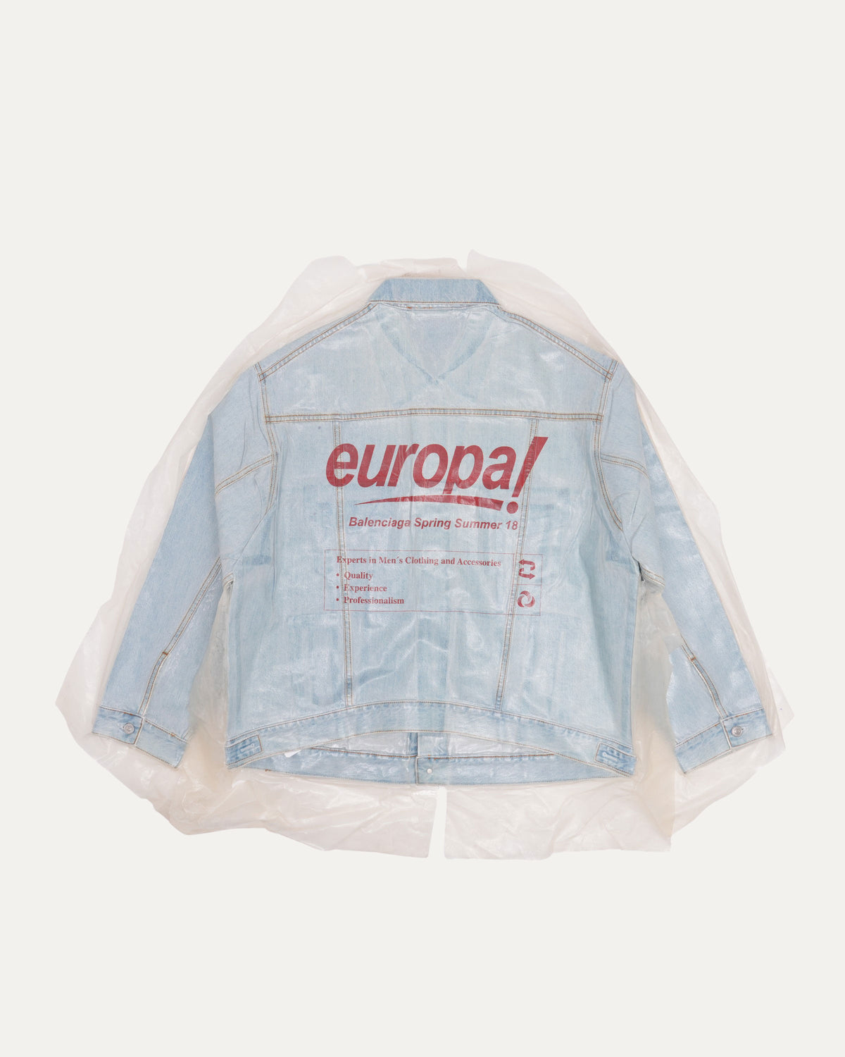 Europa Dry Cleaning Plastic Denim Jacket