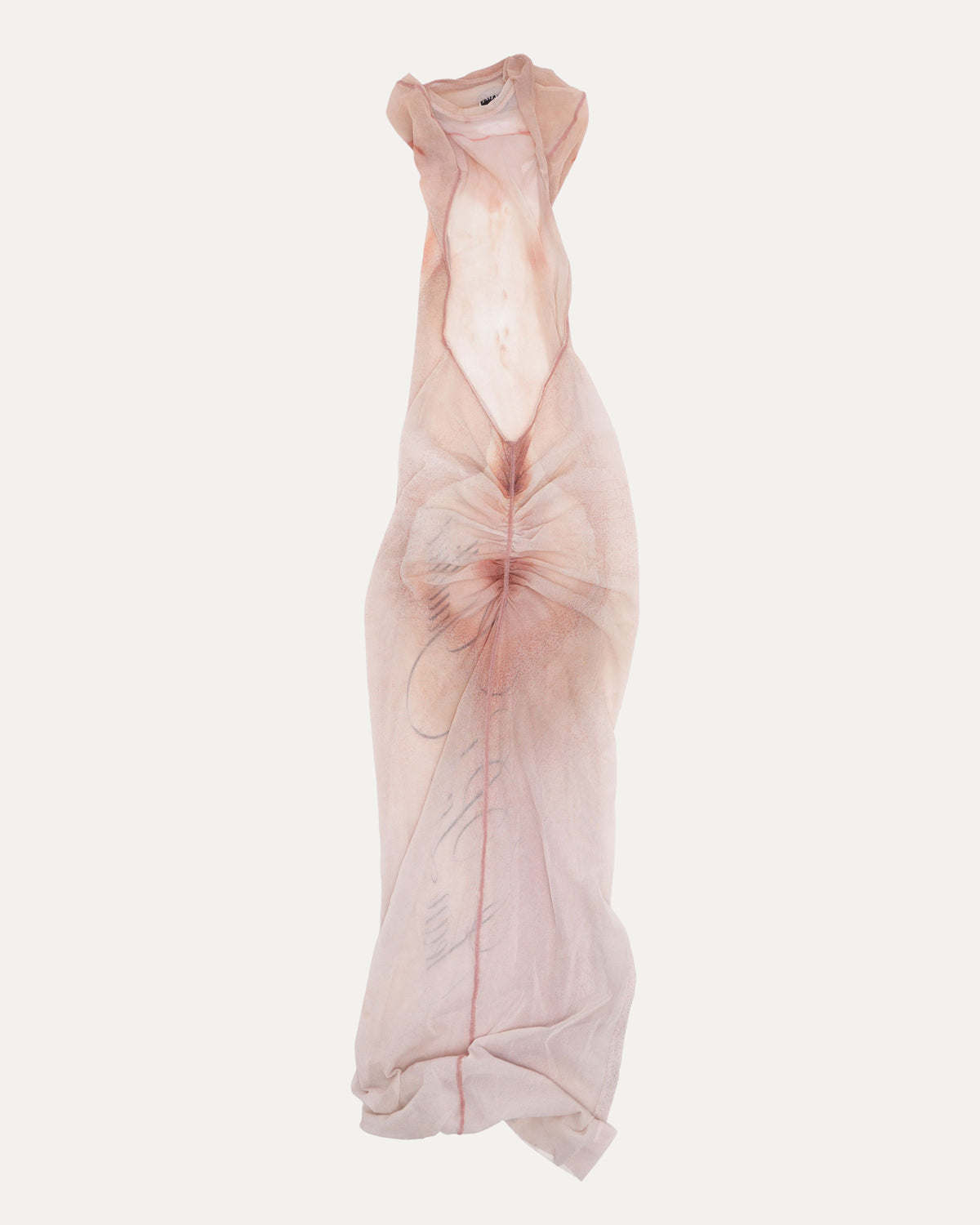 Logo Printed Sheer Dress