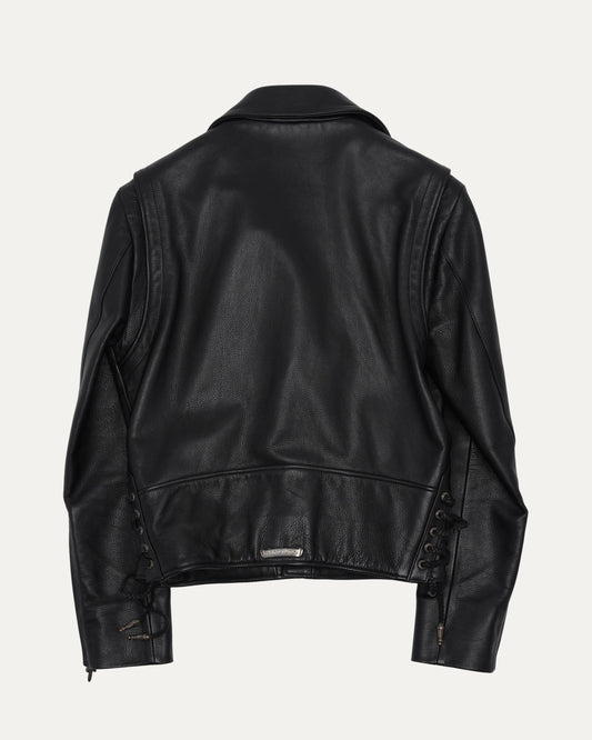 Hermes Silk-Lined JJ Dean Leather Jacket