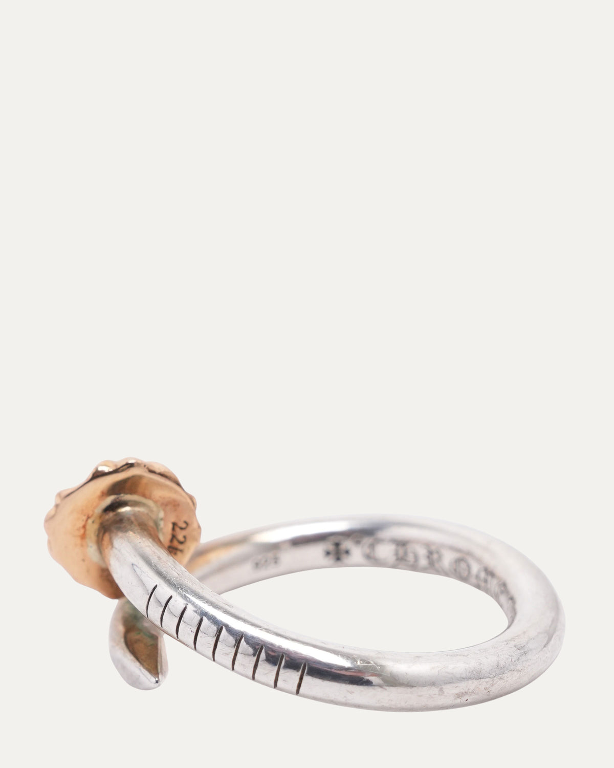 Gold and Silver Nail Ring