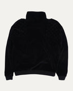 Velour Monogram Cargo Pocket Quarter Zip Jacket