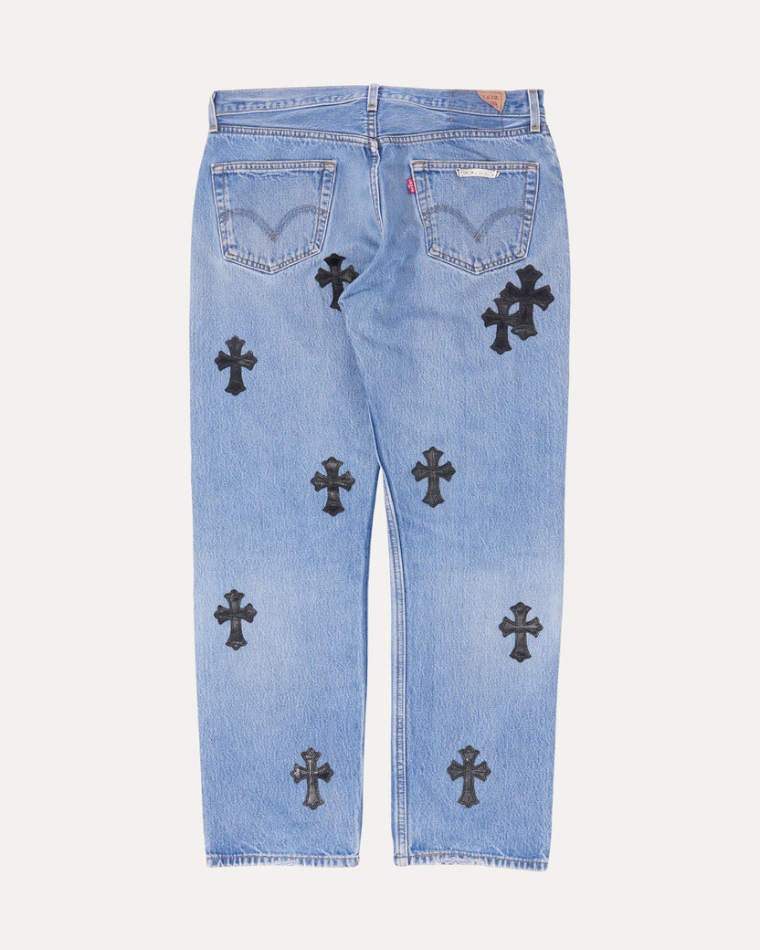 Levi's Alligator Leather Cross Patch Jeans