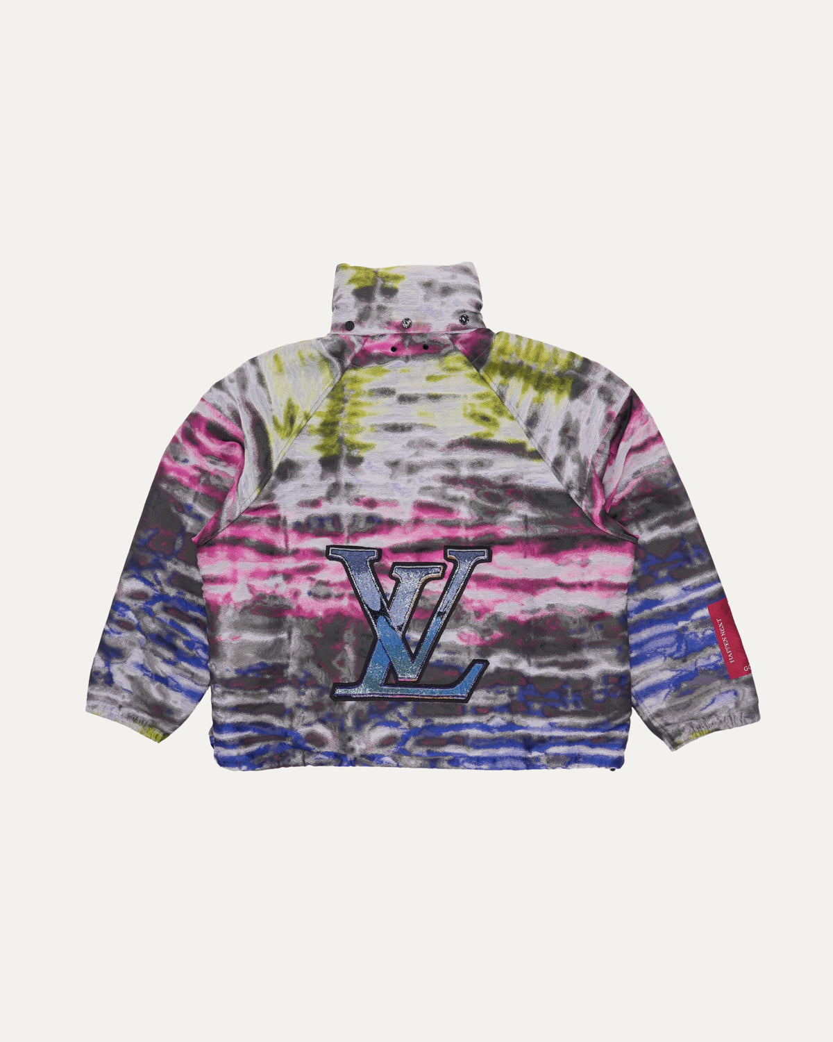 Tie Dye Beaded Appliqué Quarter Zip Pullover
