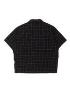 Silk Blend Check Camp Collar Shirt