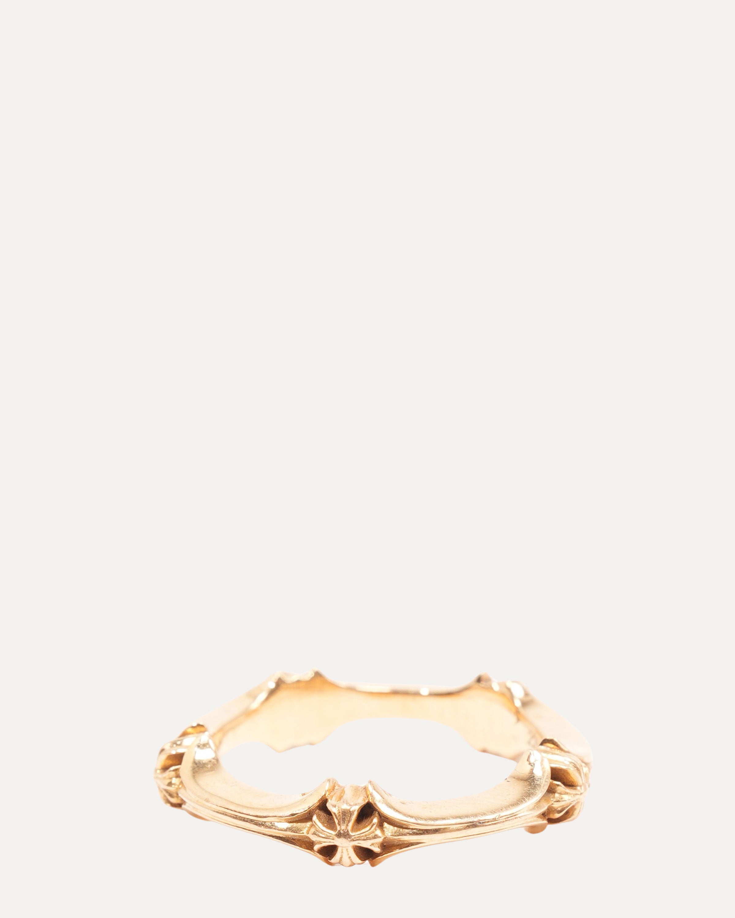 22K Gold Plus Cross and Bone Ring