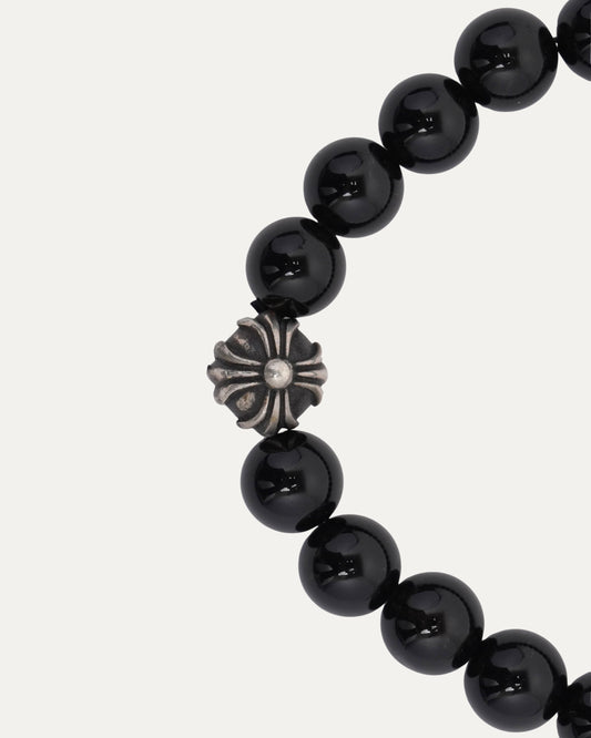 8mm Onyx Plus Ball Bead Bracelet