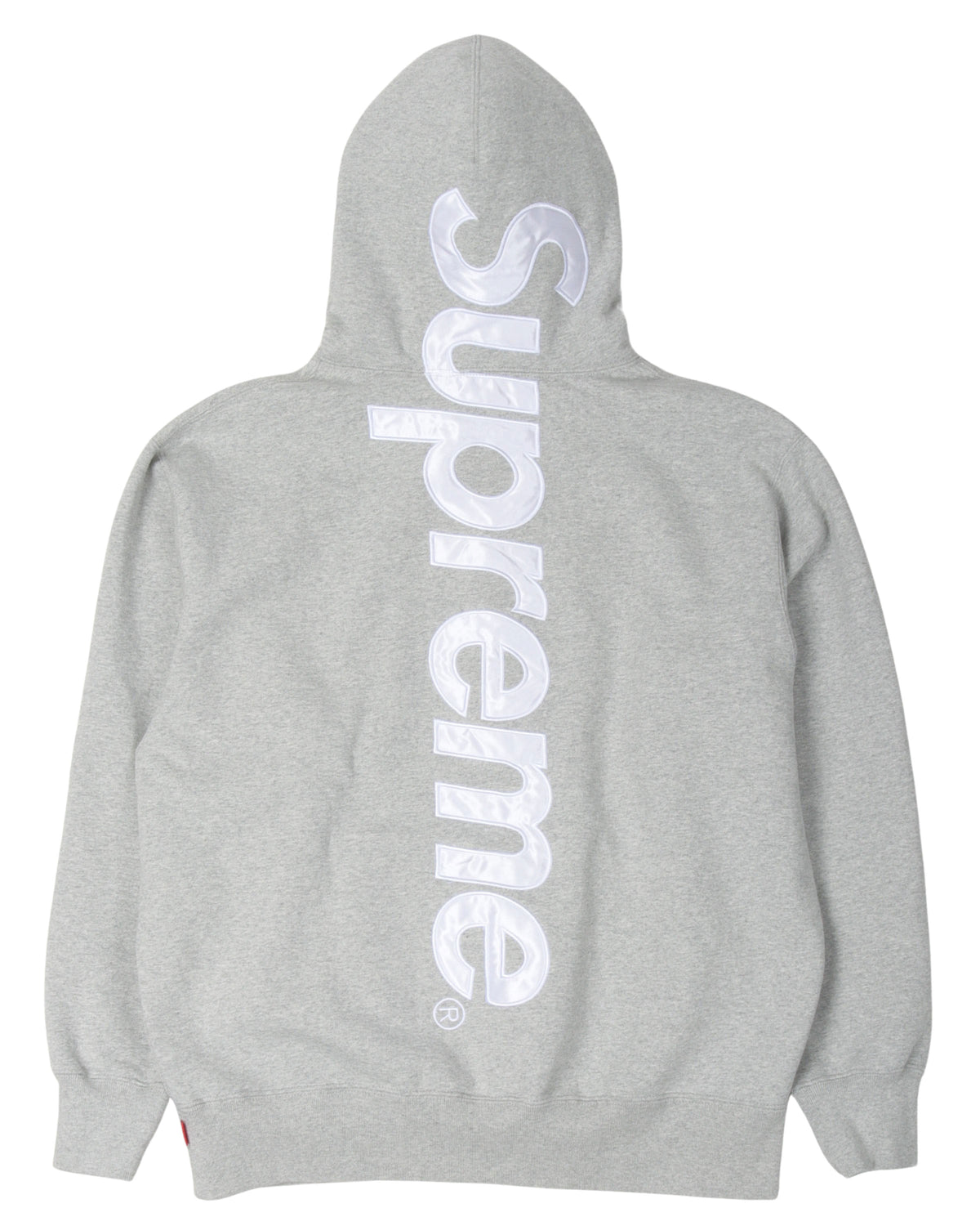 Satin Appliqué Hooded Sweatshirt