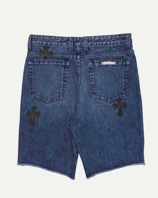 Turbo Diesel Cross Patch Jean Shorts