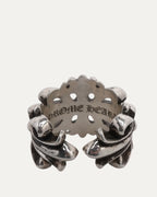 Double Floral Cross Ring