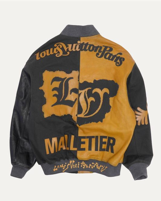 Canvas Leather Bomber Jacket
