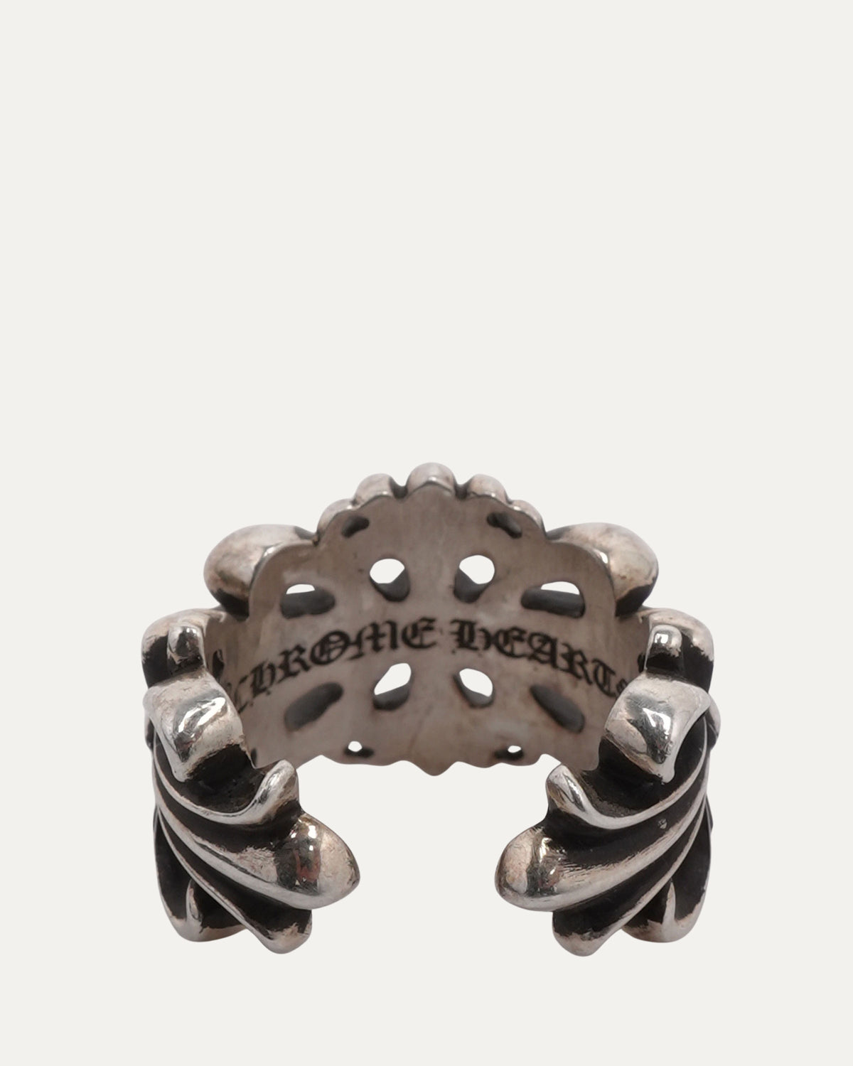 Double Floral Cross Ring