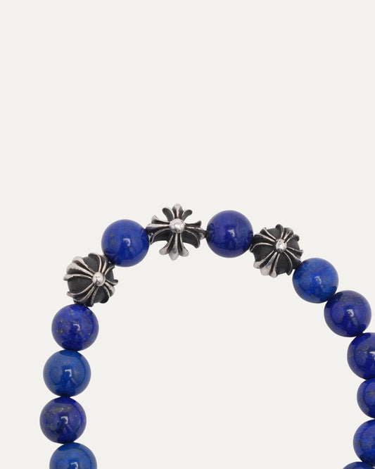 6mm Lapis Multi Charm Bead Bracelet