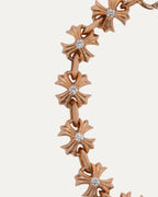 Gold Diamond X Link Bracelet
