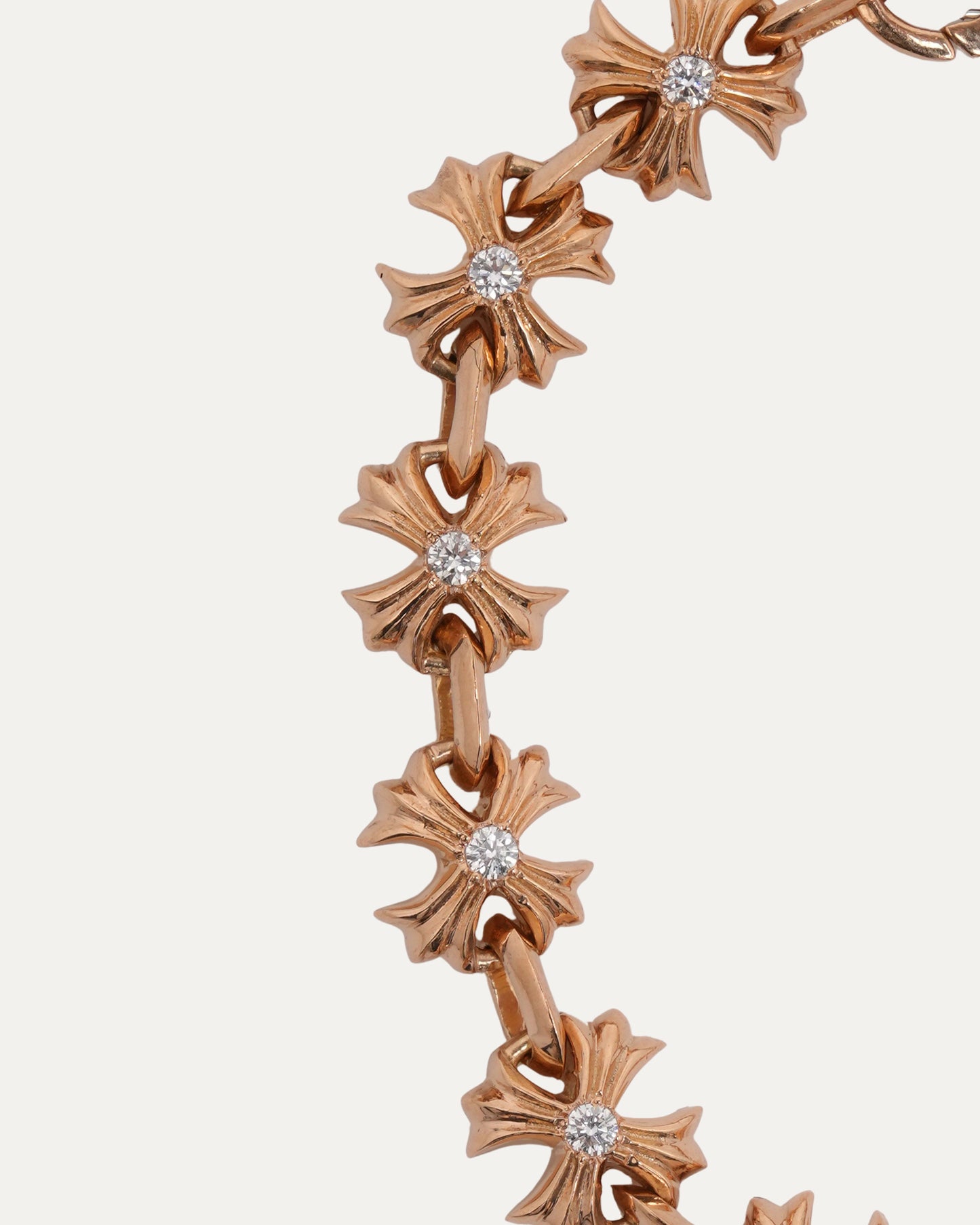Gold Diamond X Link Bracelet