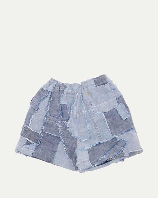 Patchwork Denim Zuma Shorts