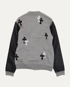 Leather Detail Varsity Jacket