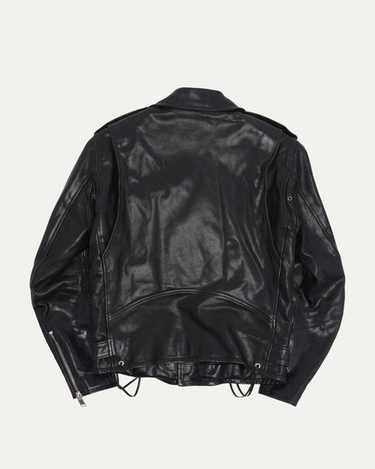 Leather Belted Double Rider Jacket