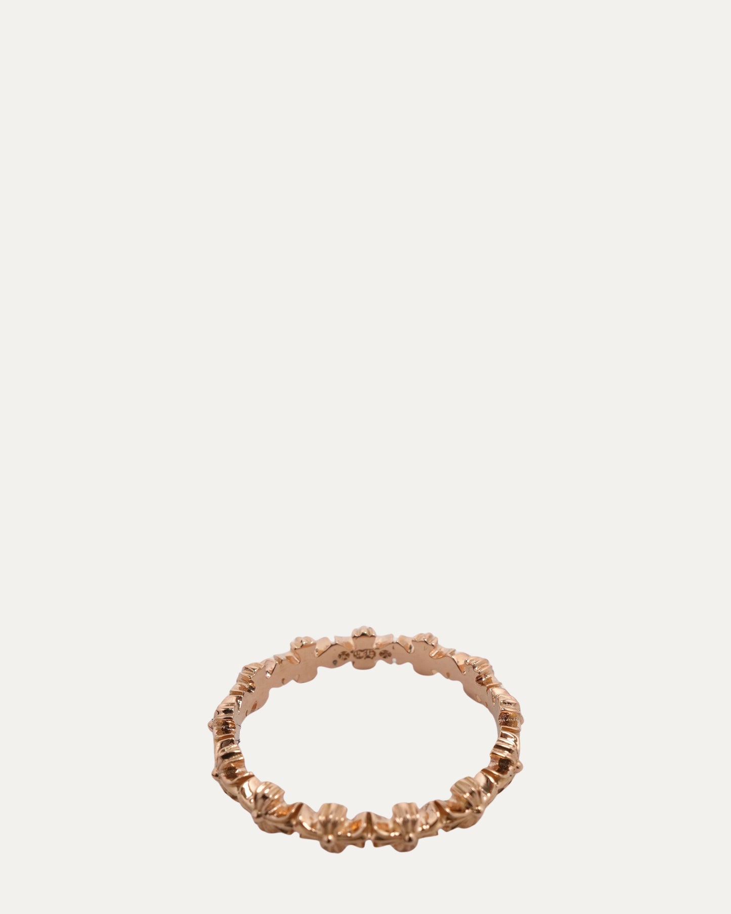 Gold Tiny E Band Ring