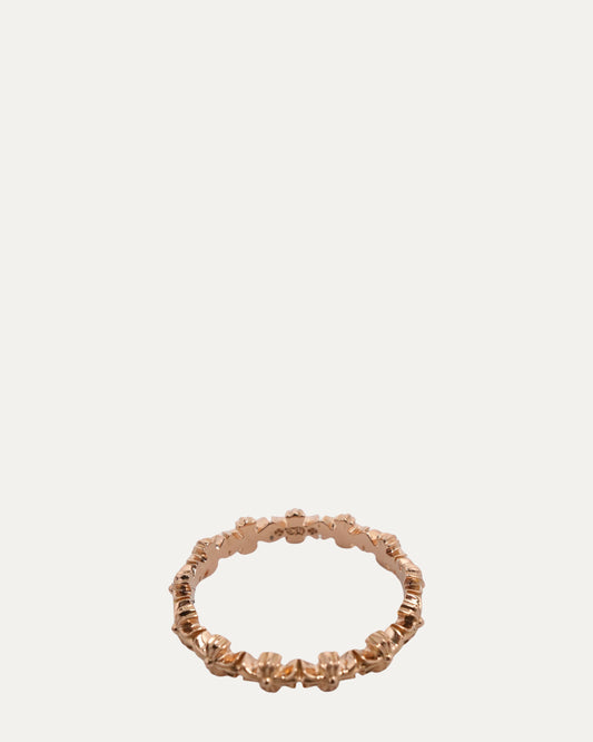 Gold Tiny E Band Ring