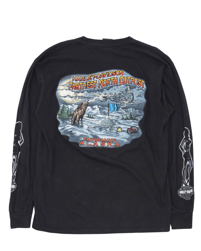 Harley Davidson Fairbanks Alaska Long Sleeve T-Shirt