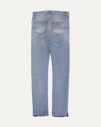 Released Hem Slit Distressed Jeans