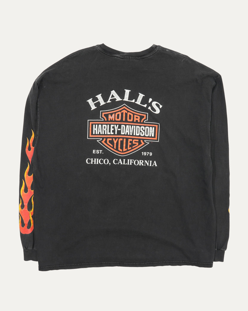 Harley Davidson Flaming Eagle Long Sleeve T-Shirt