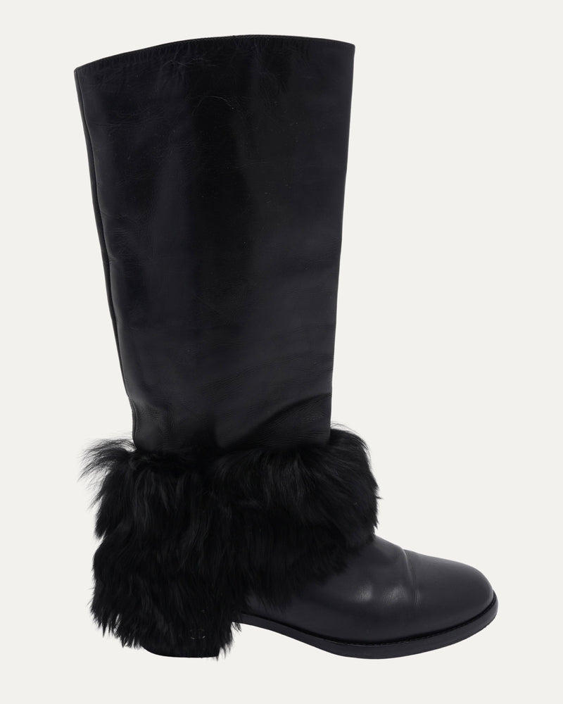Leather and Shearling Boots