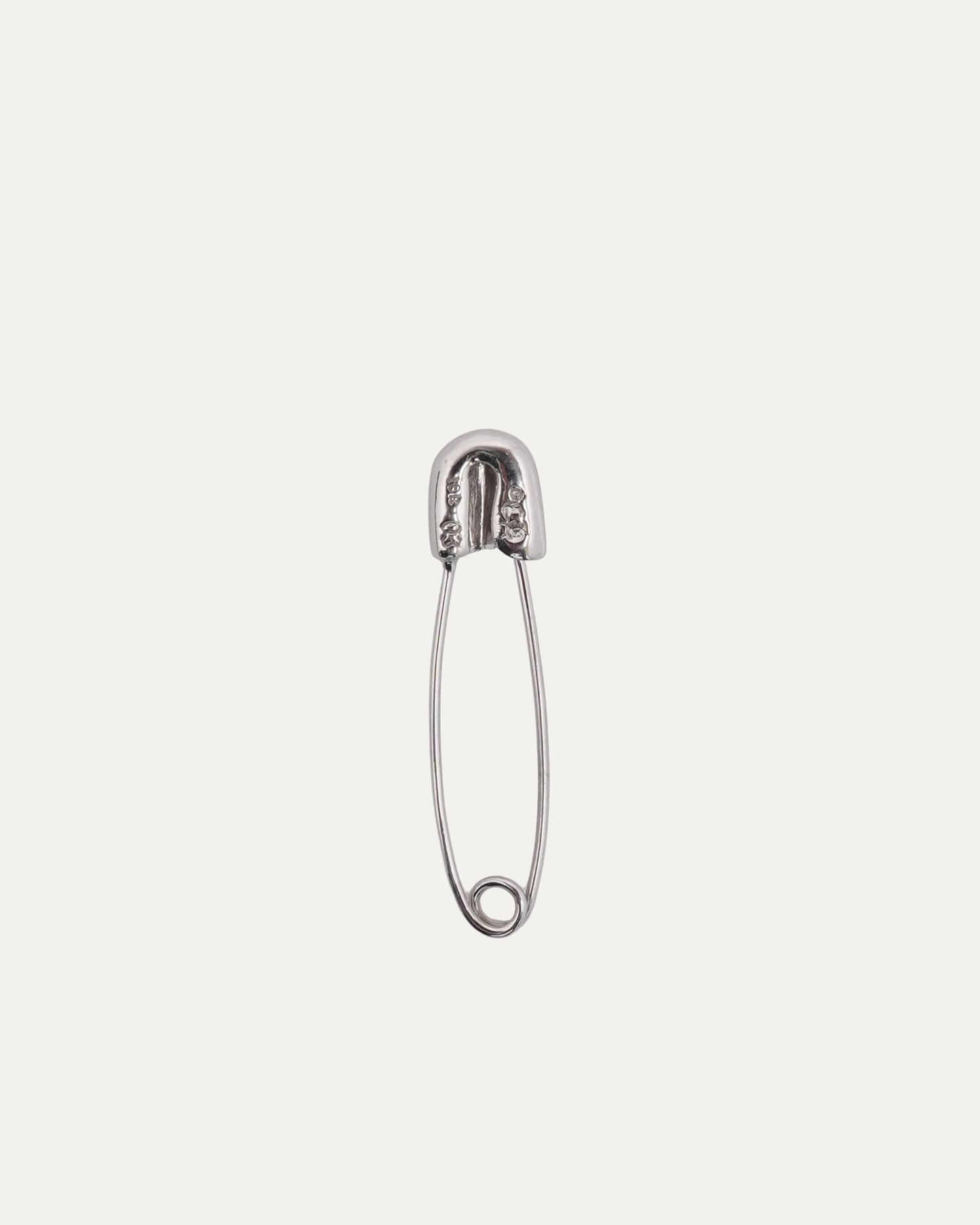 White Gold Pink Sapphire Safety Pin
