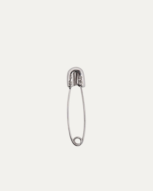 White Gold Pink Sapphire Safety Pin