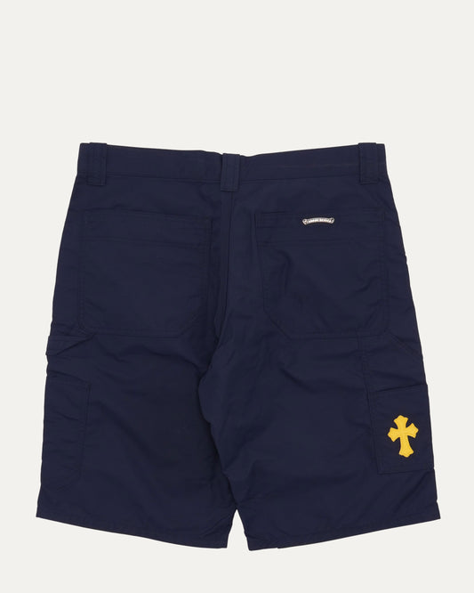 Nylon and Leather Double Knee Shorts