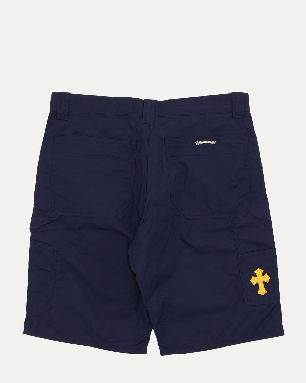 Nylon and Leather Double Knee Shorts