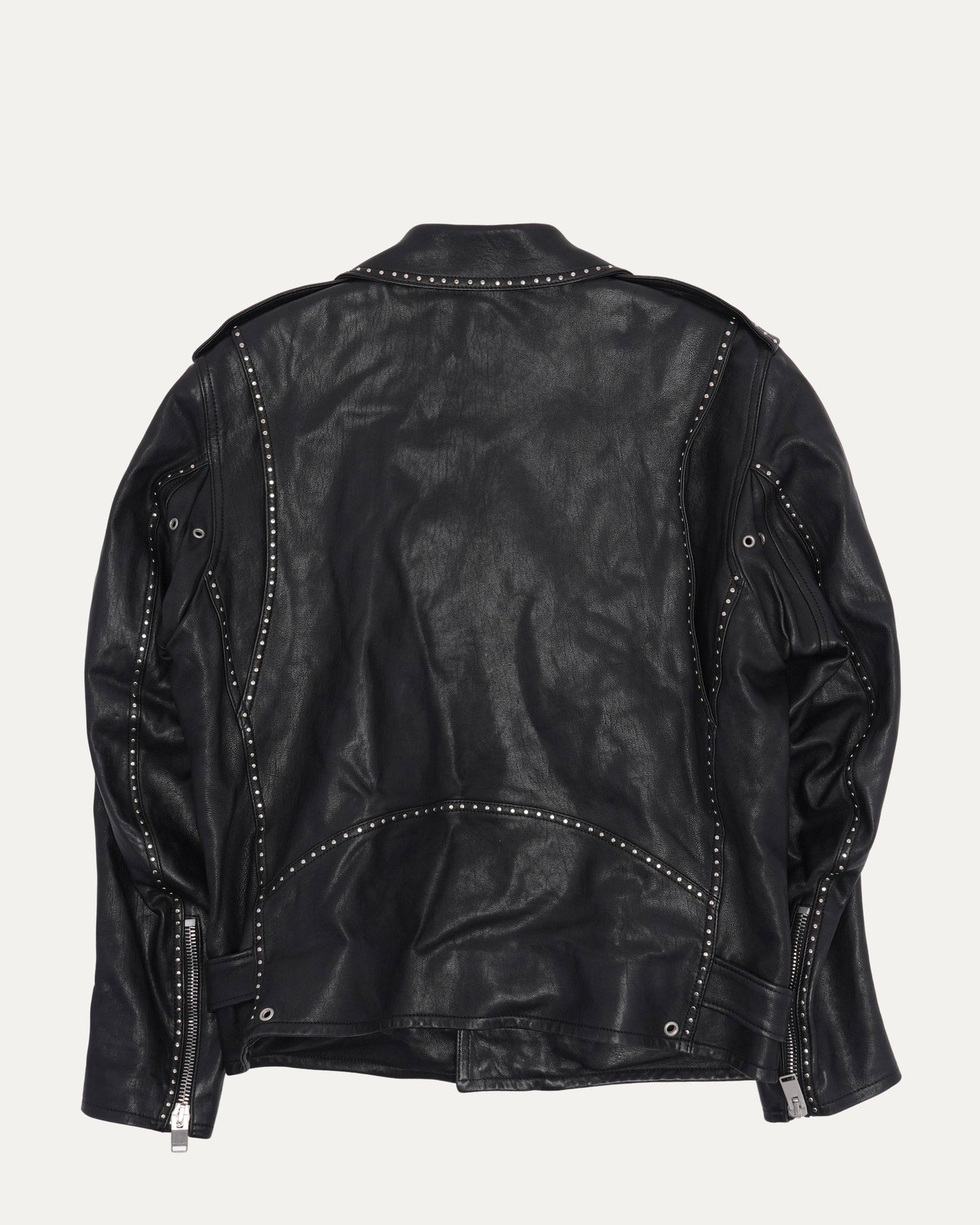 SS14 Studded L17 Leather Double Rider Jacket