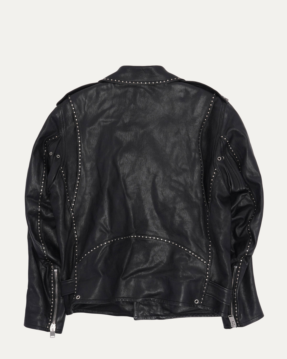 SS14 Studded L17 Leather Double Rider Jacket