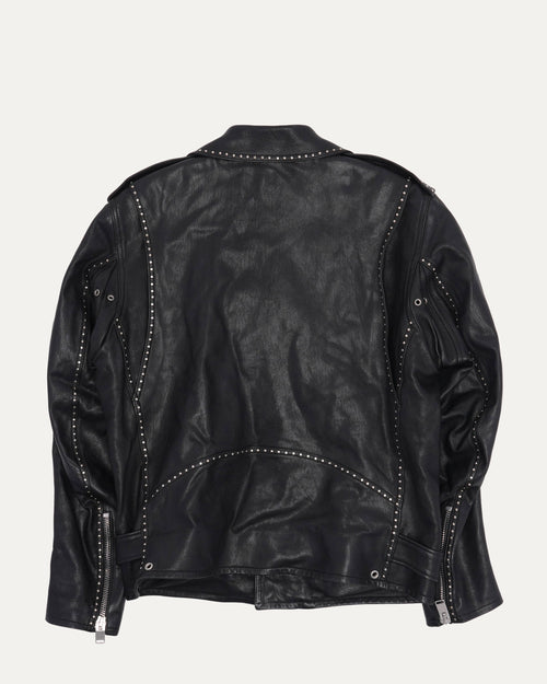 SS14 Studded L17 Leather Double Rider Jacket