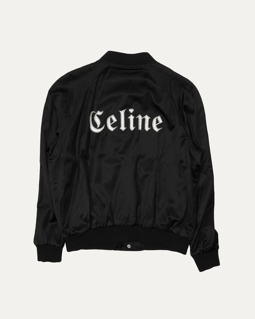 Studded Logo Bomber Jacket