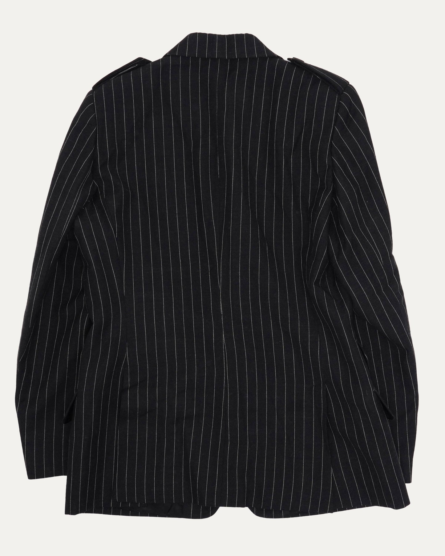 Pinstripe Epaulet Blazer