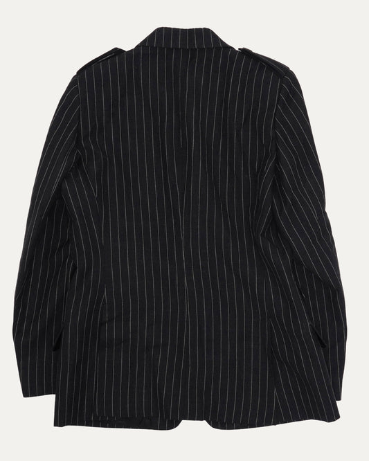 Pinstripe Epaulet Blazer