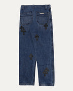 Turbo Diesel Cross Patch Fatigue Jeans