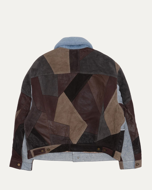 Lobin Patchwork Leather Jacket