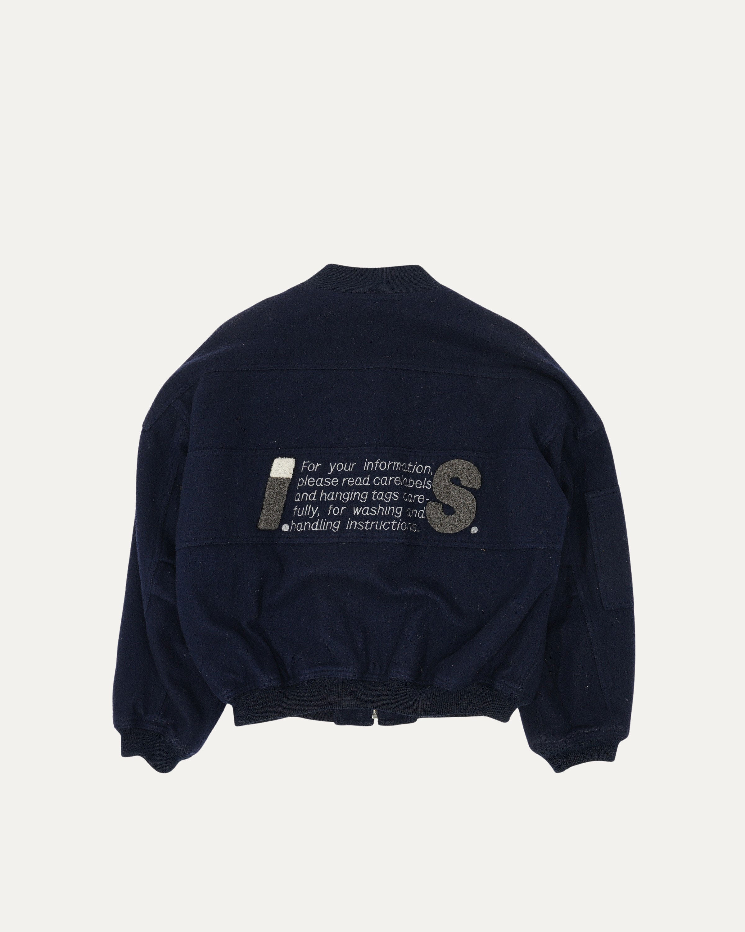 Care Label Wool Bomber Jacket