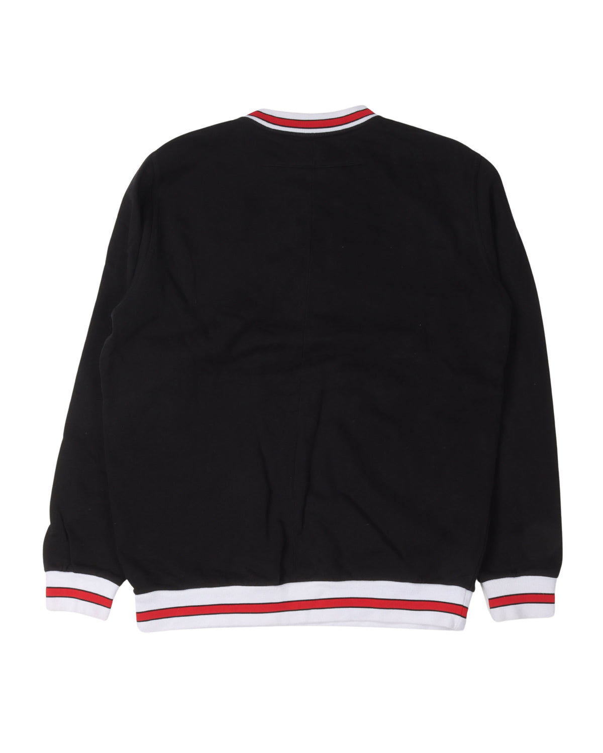 Small Logo Crewneck Sweatshirt with Contrast Ribbing